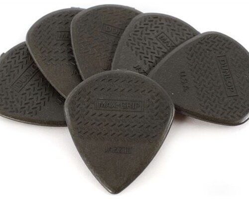 Dunlop 471P3C Carbon Fiber Max Grip Jazz Picks 6pk