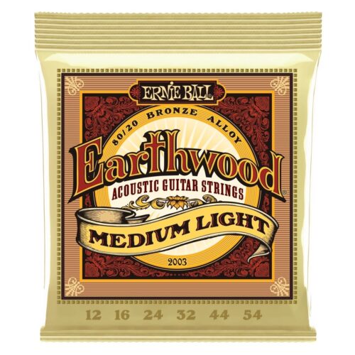 Ernie Ball P02003 Earthwood Med Lght Ac 8020 Brz