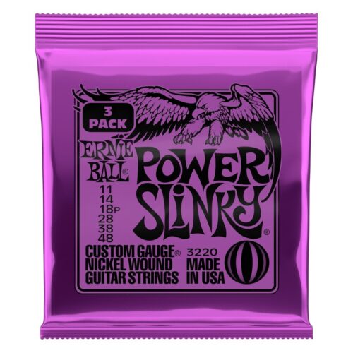 Ernie Ball P03220 Power Slinky Nickel Wound 3 Pack