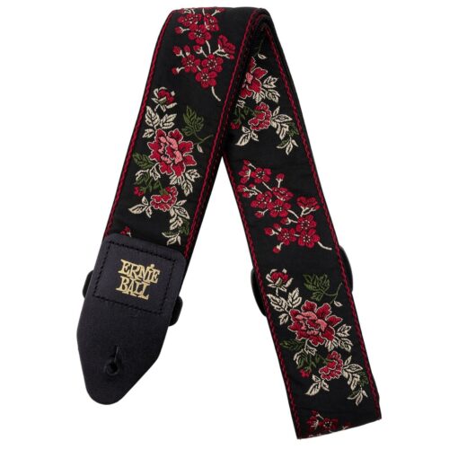 Ernie Ball P04142 Jacquard Guitar Strap Red Rose