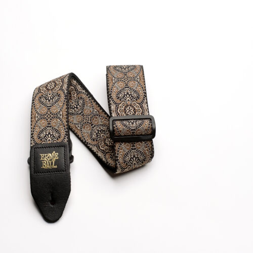 Ernie Ball P04163 Jacquard Guitar Strap Gold/Blk