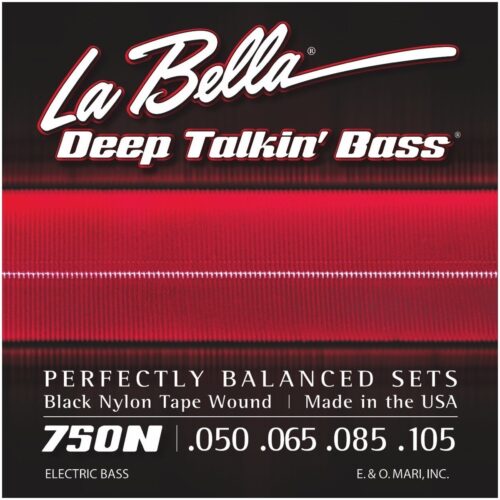 La Bella 750N Black Nylon Tape Wound Bass Strings