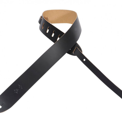 Levys M12BLK 2in Leather Guitar Strap in Black