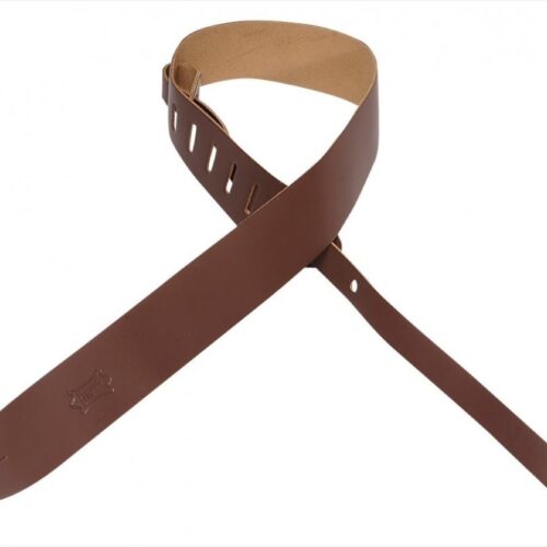 Levys M12BRN 2in Leather Guitar Strap in Brown