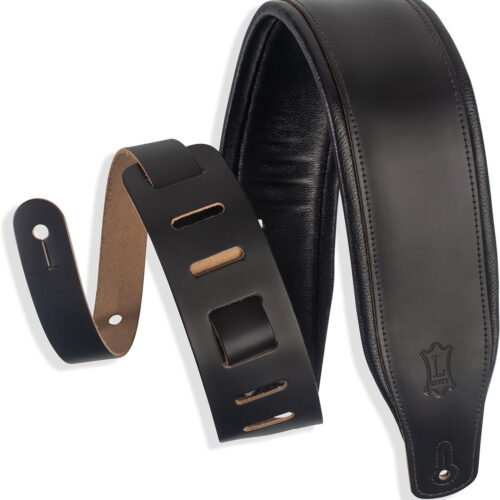Levys M26PD-BLK Leather Padded Guitar Strap Blk
