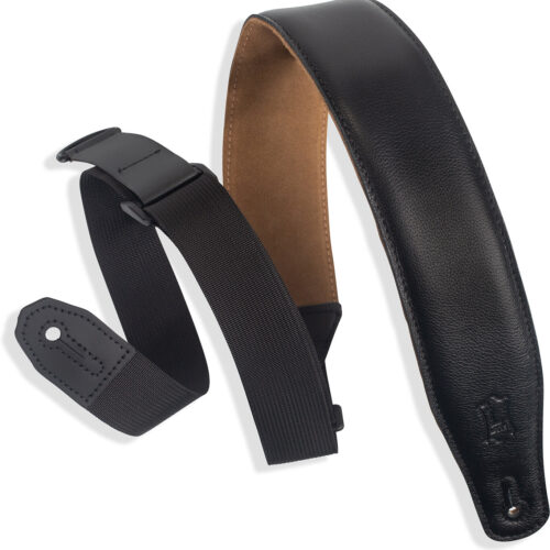 Levys MRHGS-BLK Right Height Leather Strap Black