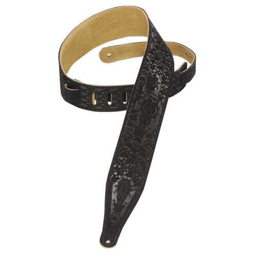 Levys MS17T04-BLK Hand Brushed Suede Guitar Strap