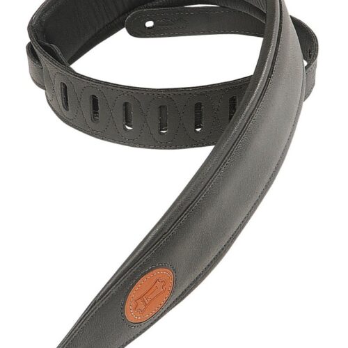 Levys MSS2 2.5in Padded Guitar Strap Black