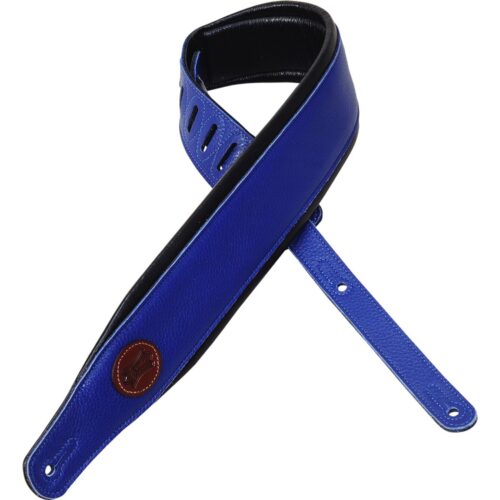 Levys MSS2-BLU Garment Leather Strap 3in Blue