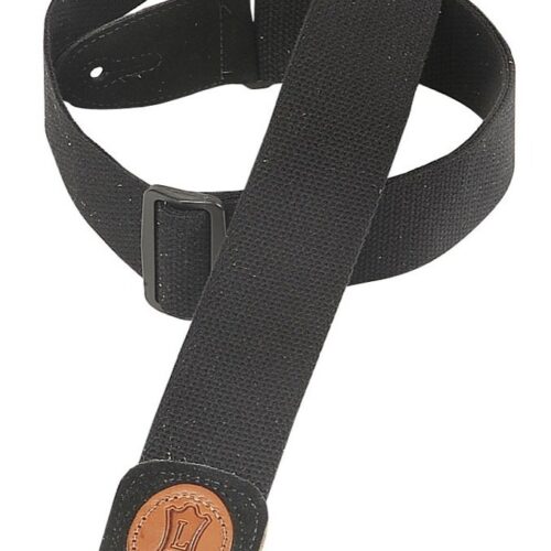 Levys MSSC8 2in Cotton Guitar Strap Black