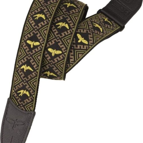 PRS Jacquard Hootenanny Strap Birds Yellow Black
