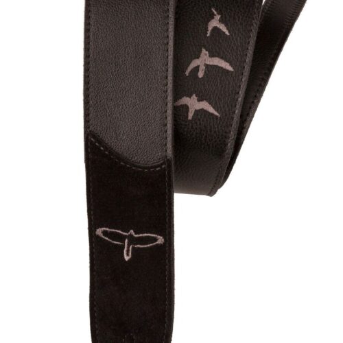 PRS Premium Leather Strap Embroidered Birds Black