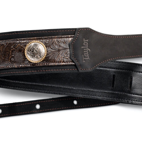 Taylor Grand Pacific 3 Nickl Concho Lthr Strap Blk