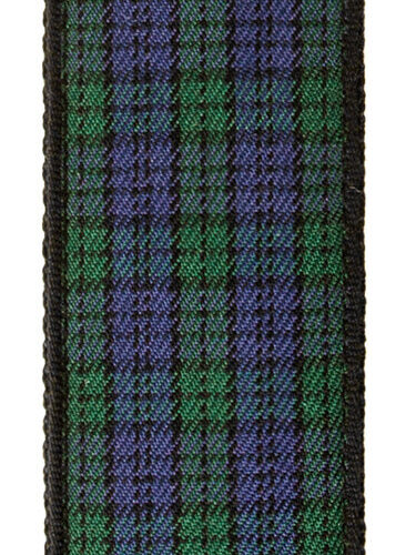 Dunlop Black Watch Plaid Jacquard Strap