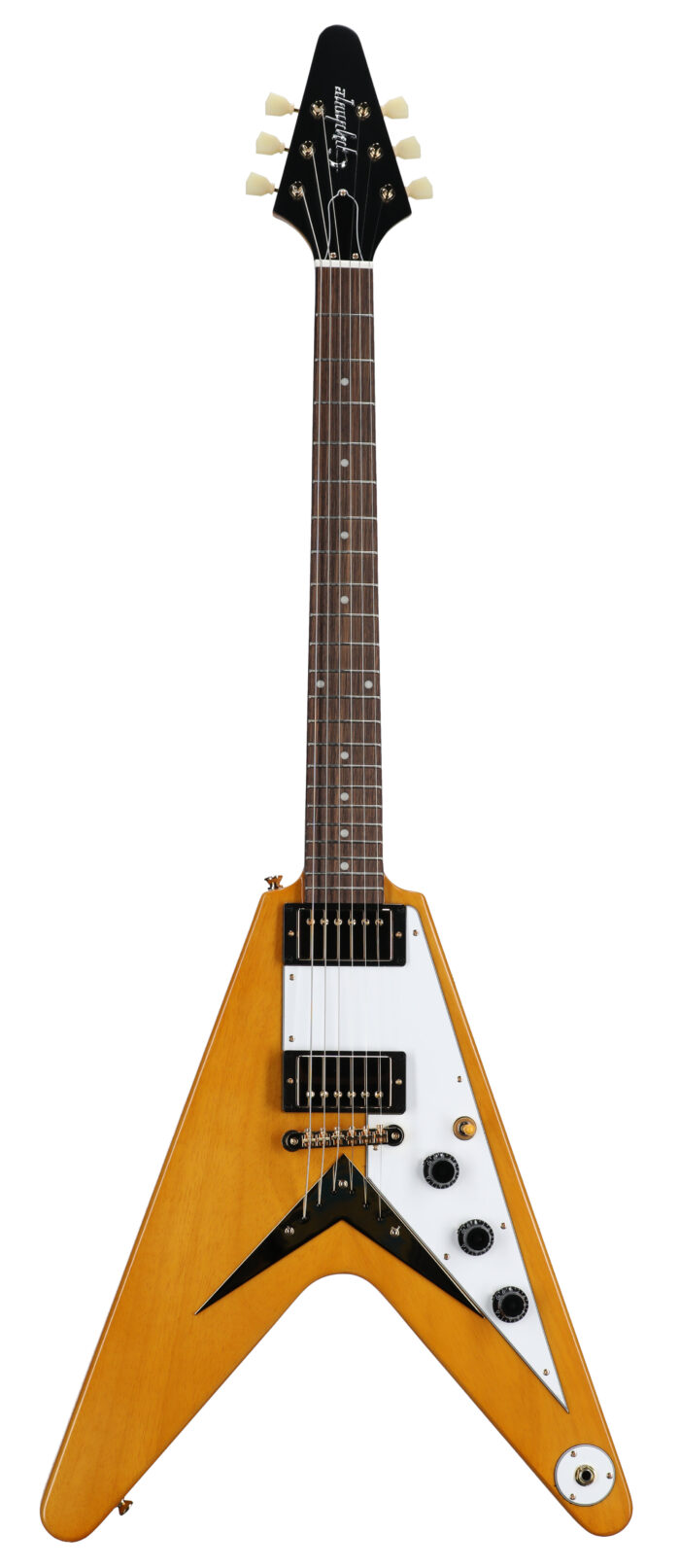Epiphone 1958 Korina Flying V White Pickguard W/C
