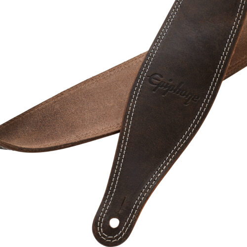 Epiphone Premium Leather Guitar Strap Brown