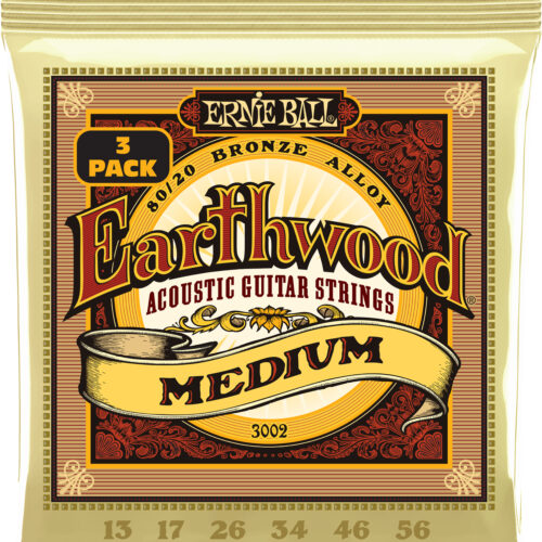Ernie Ball P03002 Earthwood Acoustic Set 3 Pack