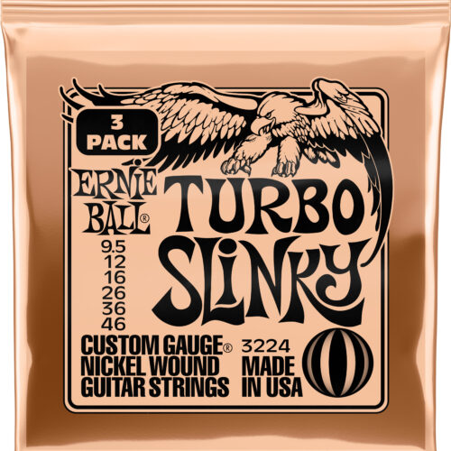 Ernie Ball P03224 Turbo Slinky Strings 3 Pack