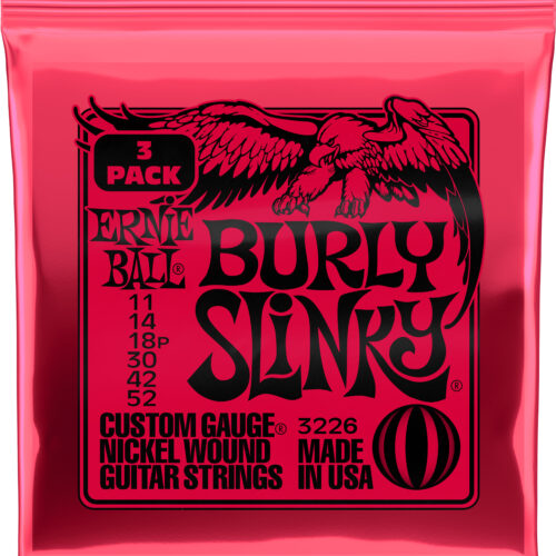 Ernie Ball P03226 Burly Slinky Strings 3 Pack
