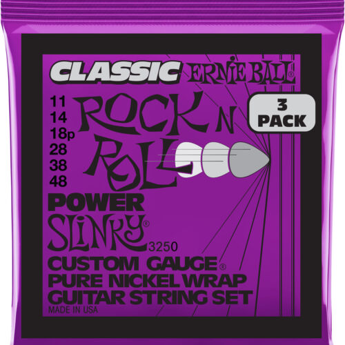 Ernie Ball P03250 Pure Nickel Strings 3pk