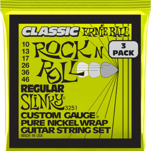 Ernie Ball P03251 Slinky Classic RnR Strings 3 Pk