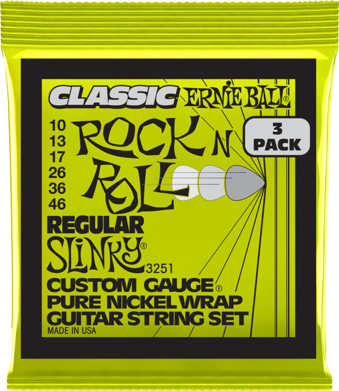 Ernie Ball P03251 Slinky Classic RnR Strings 3 Pk