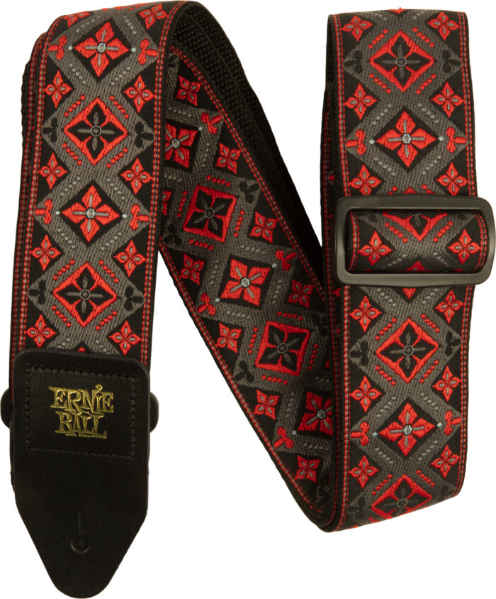 Ernie Ball P05346 Jacquard Guitar Strap Red King