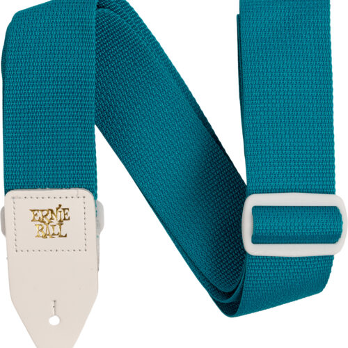 Ernie Ball P05349 Polypro Guitar Strap Teal/White