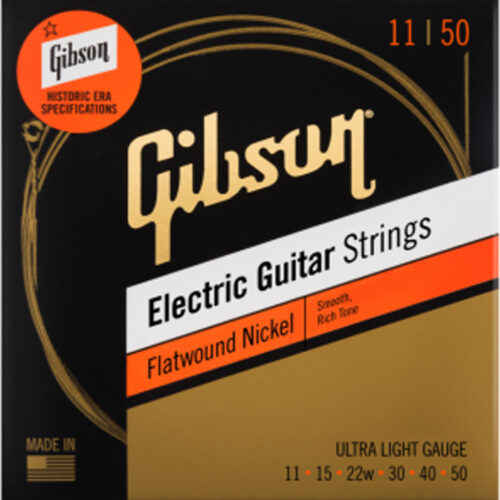 Gibson Flatwound Electric Guitar Strings Ultra Lt
