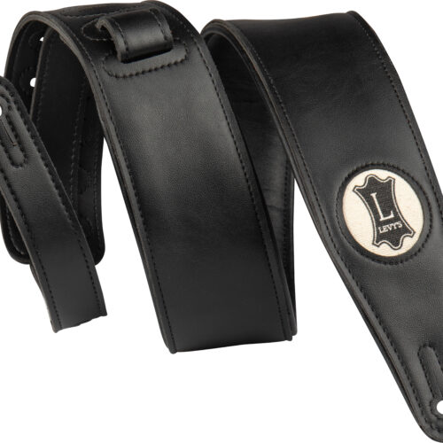Levys M17VGN-BLK Padded Vegan Leather Strap Black