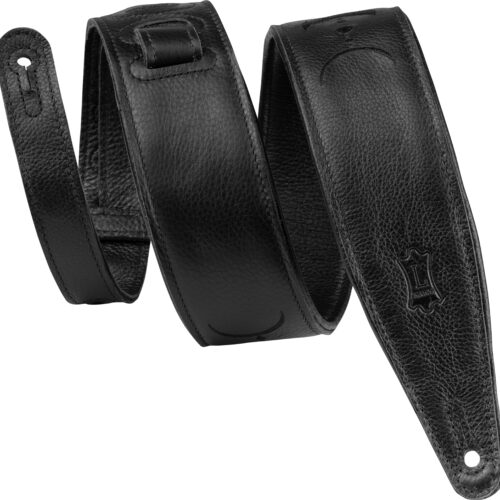 Levys MG317MP-BLK-BLK Black Garment Leather Strap