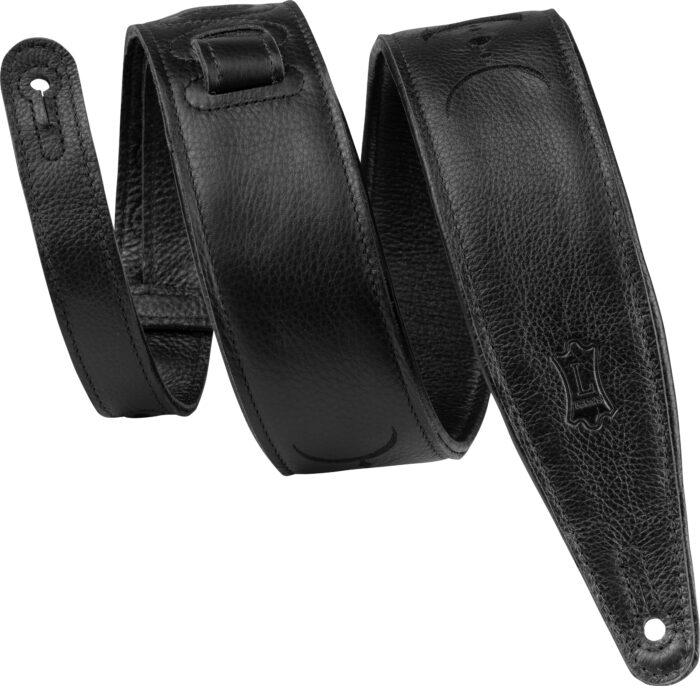 Levys MG317MP-BLK-BLK Black Garment Leather Strap