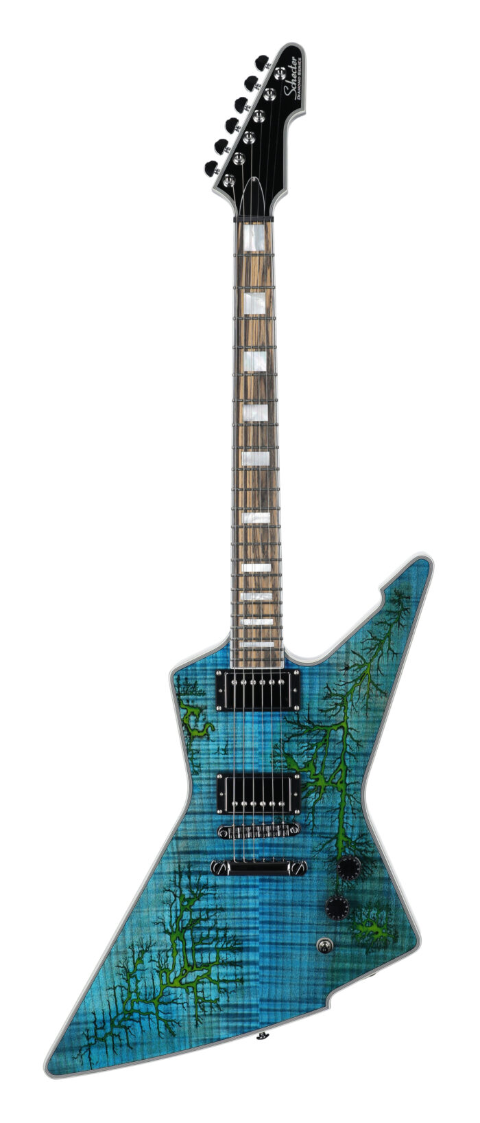 Schecter E-1 Electro-Resin Guitar Transparent Blue