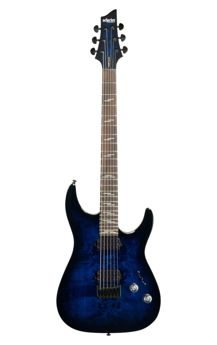 Schecter Omen Elite-6 EG See Thru Blue Burst