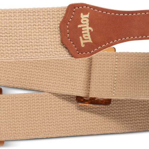Taylor GS Mini Guitar Strap Tan Amber Buckle