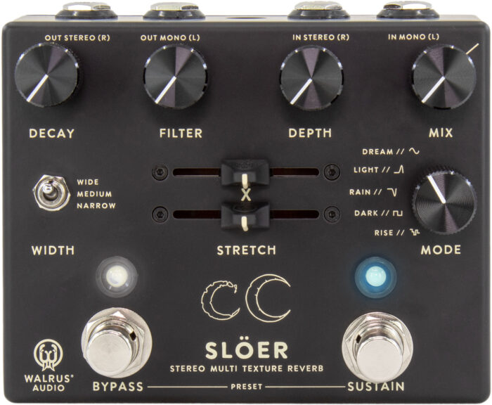 Walrus Audio SLOER Stereo Ambient Reverb Black