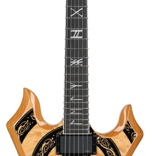 Wylde Audio Nomad Guitar Norse Dragon Bullseye Raw