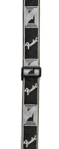 Fender 2in Monogrammed Guitar Strap Black Grey