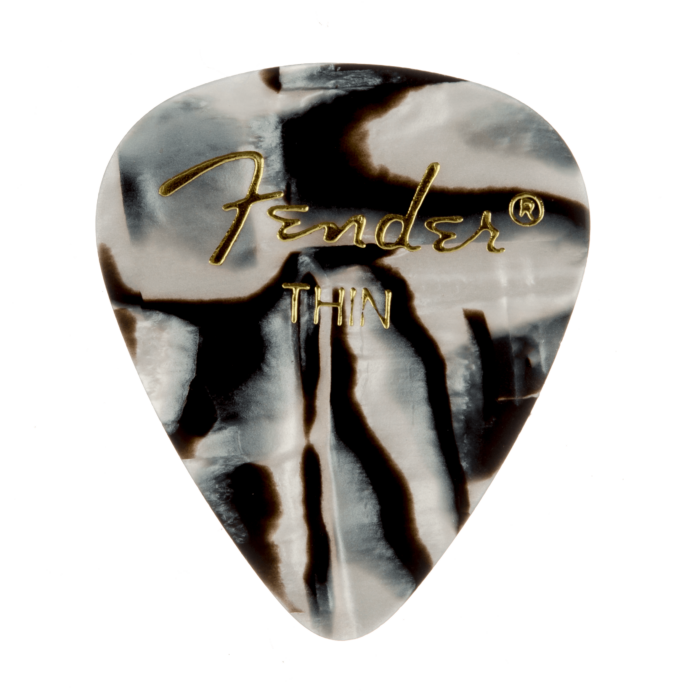 Fender® 351 Shape Graphic Picks (144 per pack) - Zebra / Thin