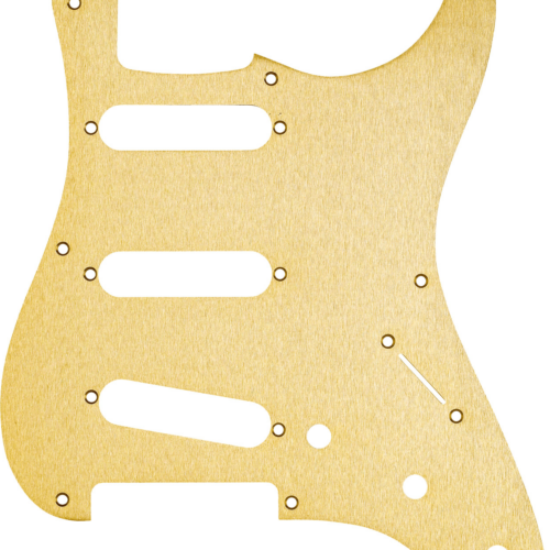 8-Hole '50s Vintage-Style Stratocaster S/S/S Pickguards - Gold / 1-Ply