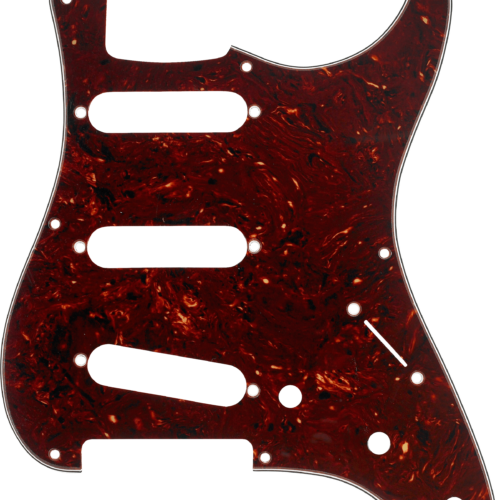 8-Hole '50s Vintage-Style Stratocaster S/S/S Pickguards - Tortoise Shell / 4-Ply