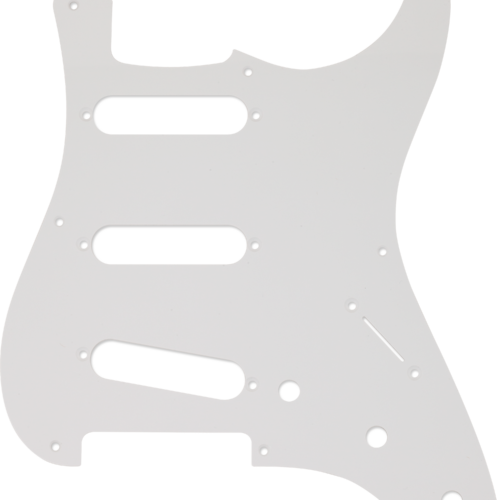 8-Hole '50s Vintage-Style Stratocaster S/S/S Pickguards - White / 1-Ply