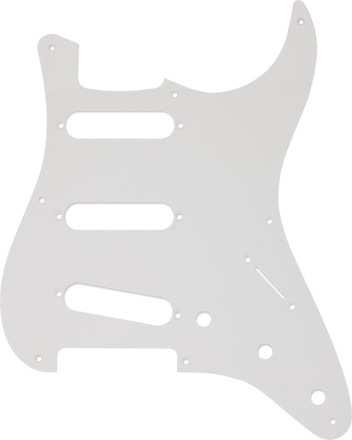 8-Hole '50s Vintage-Style Stratocaster S/S/S Pickguards - White / 1-Ply