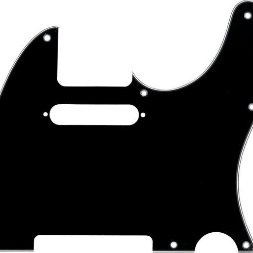 8-Hole Mount Multi-Ply Telecaster Pickguards - Black / 3-Ply