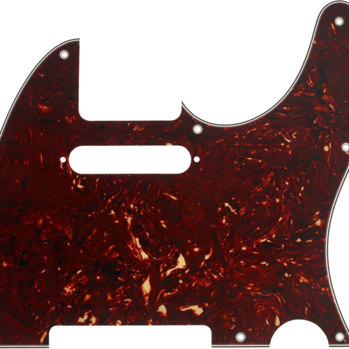 8-Hole Mount Multi-Ply Telecaster Pickguards - Tortoise Shell / 4-Ply