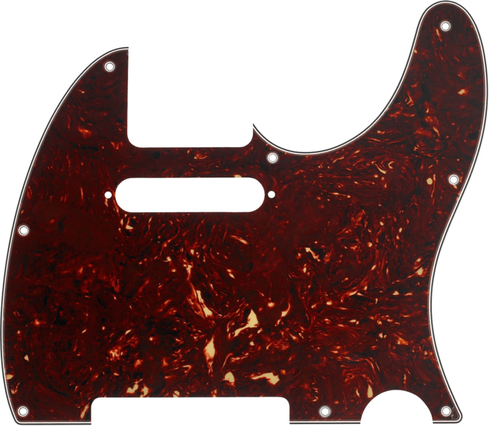 8-Hole Mount Multi-Ply Telecaster Pickguards - Tortoise Shell / 4-Ply