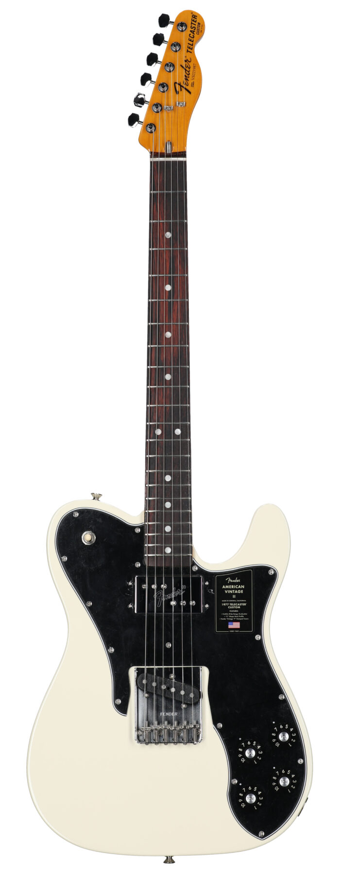 Fender Am Vint II 1977 Tele Custom RW Olym Wht WC