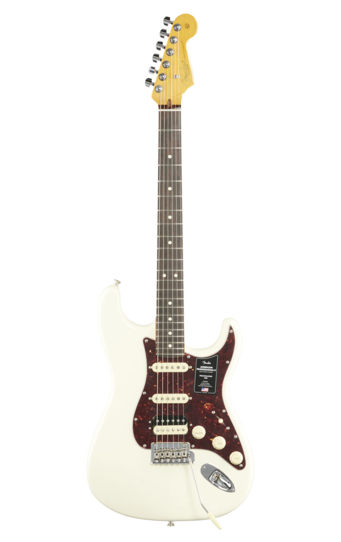 Fender Amer Pro II Strat HSS RW Olympic White W/C