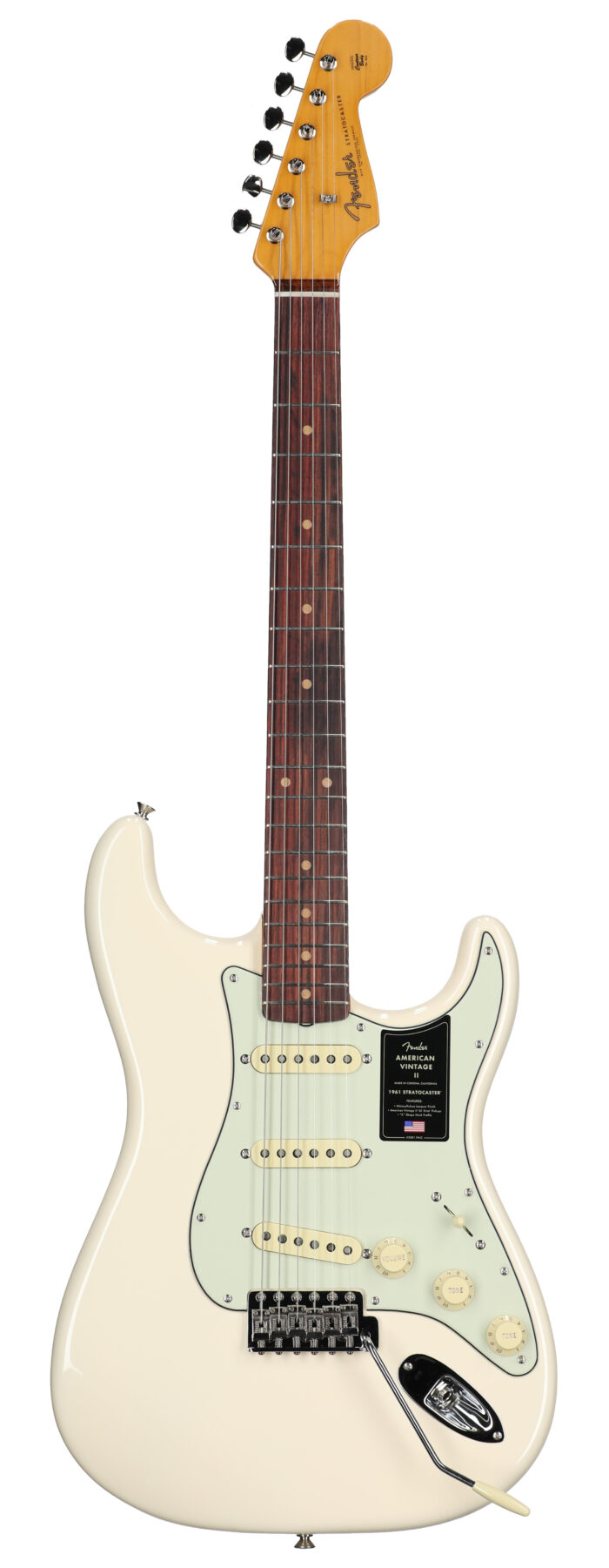 Fender Amer Vint II 1961 Strat RW Olymp White W/C
