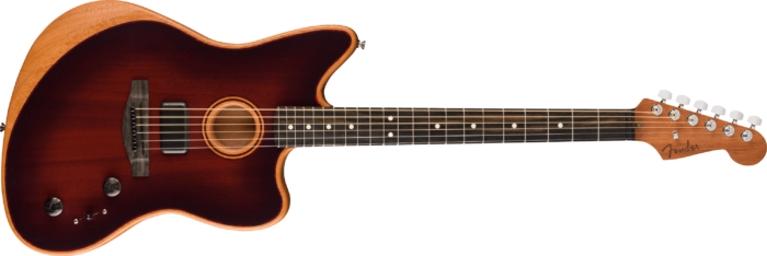 American Acoustasonic® Jazzmaster® All-Mahogany - Bourbon Burst / Ebony / Mahogany